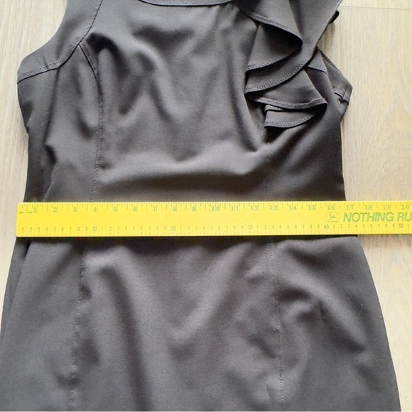 Calvin Klein Black One Ruffle Shoulder Cocktail Dress Women’s Size 12 - Picture 6 of 10